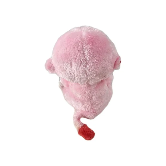Ty Beanie Boos Plush Lovey 2011 Valentine Pink Monkey JULEP 11" Red Tip On Tail - Picture 2 of 2